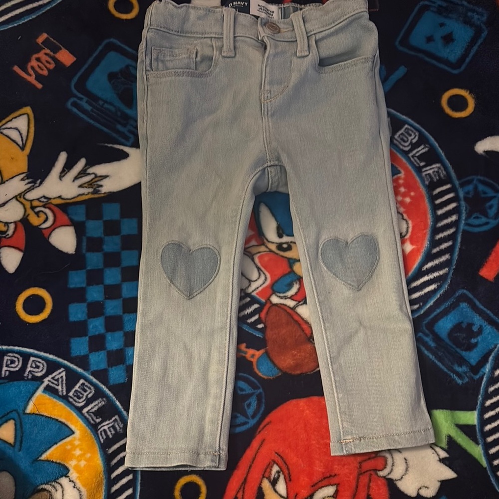 Denim Heart Patch Kids Jeans